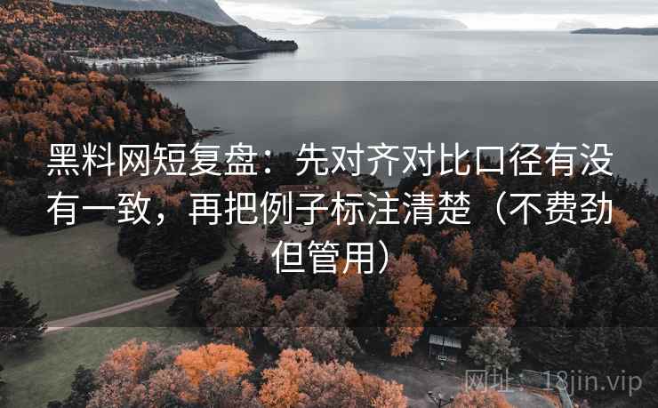 黑料网短复盘:先对齐对比口径有没有一致,再把例子标注清楚(不费劲但管用) 黑料网短复盘:先对齐对比口径有没有一致,再把例子标注清楚(不费劲但管用)